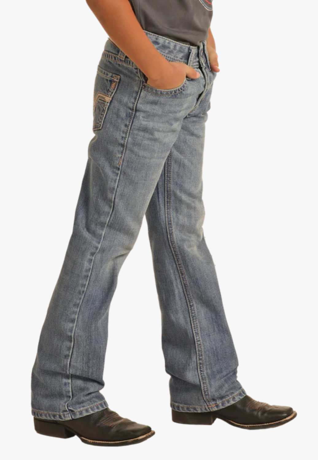Rock & Roll Boys Rope V Bootcut Jean