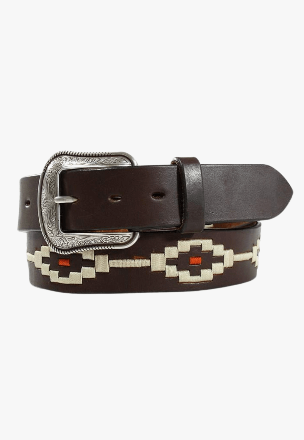 3D Mens Stitch Pattern Belt