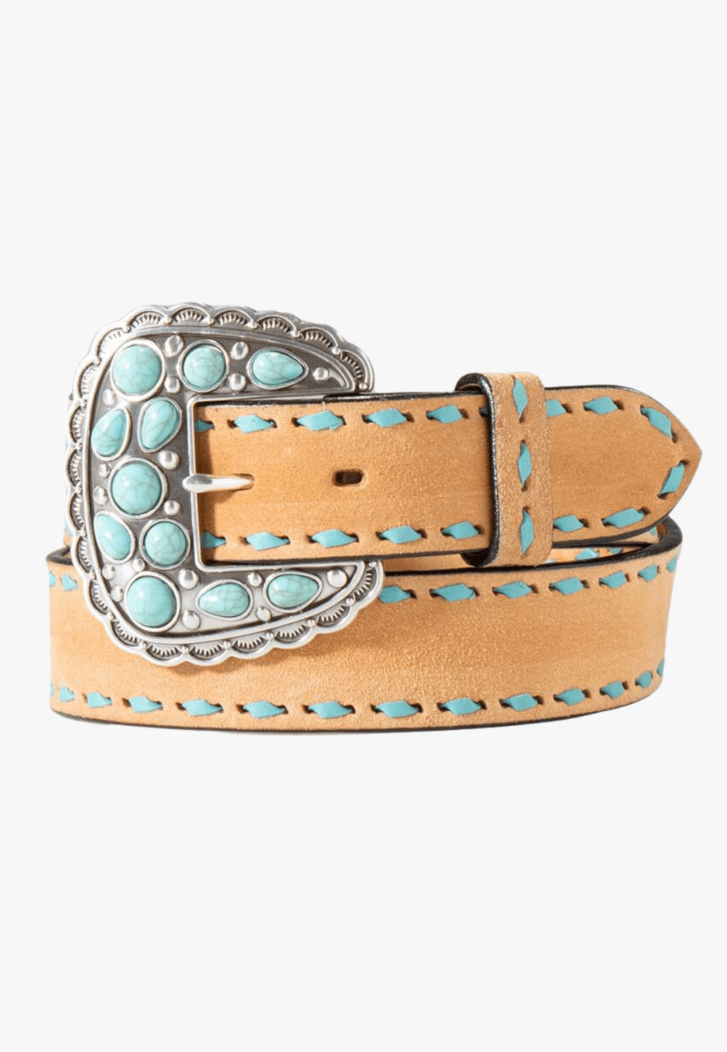 Angel Ranch Womens Roughout Twisted Buck Lacing Belt