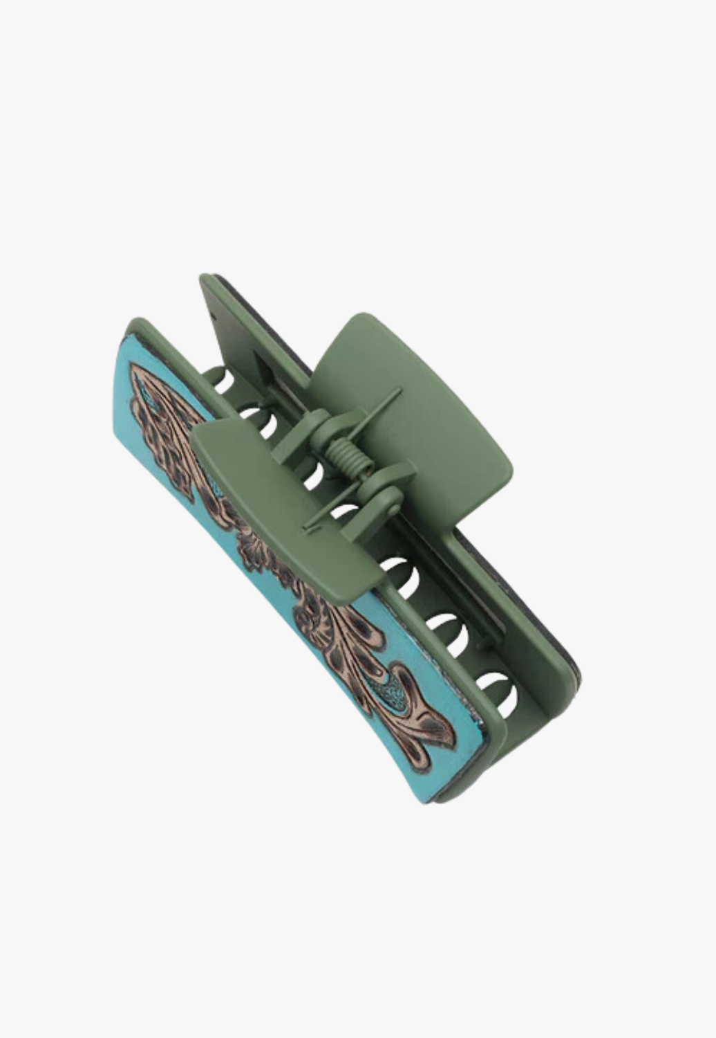Myra Blossom Falls Hand-Tooled Hair Comb Clip