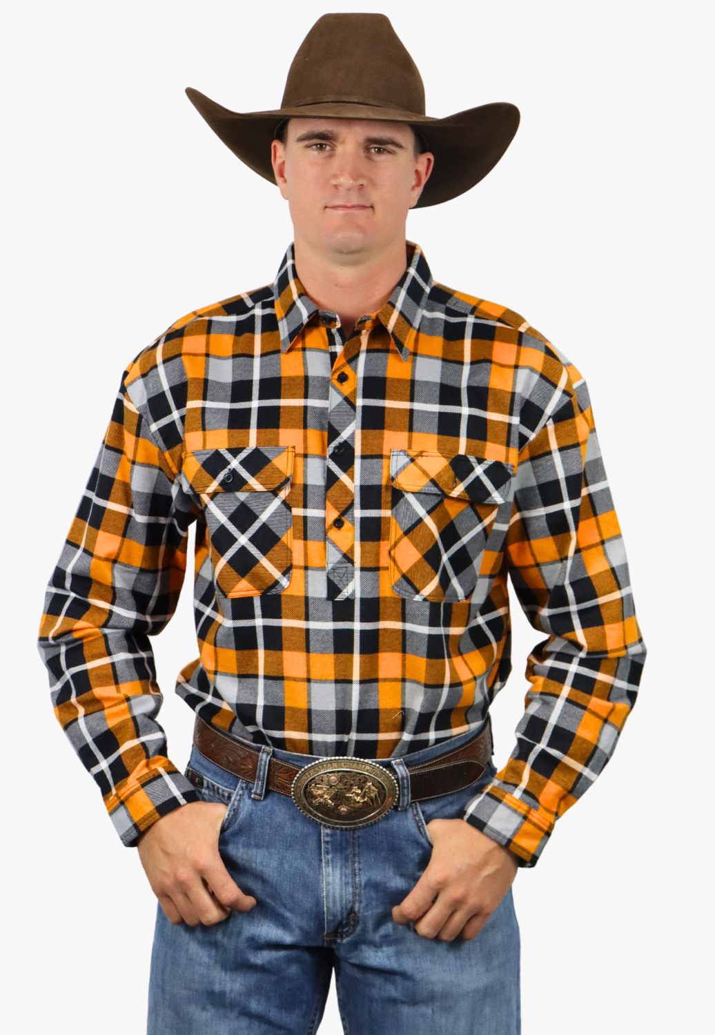 Pilbara Mens Closed Front Flannelette Shirt