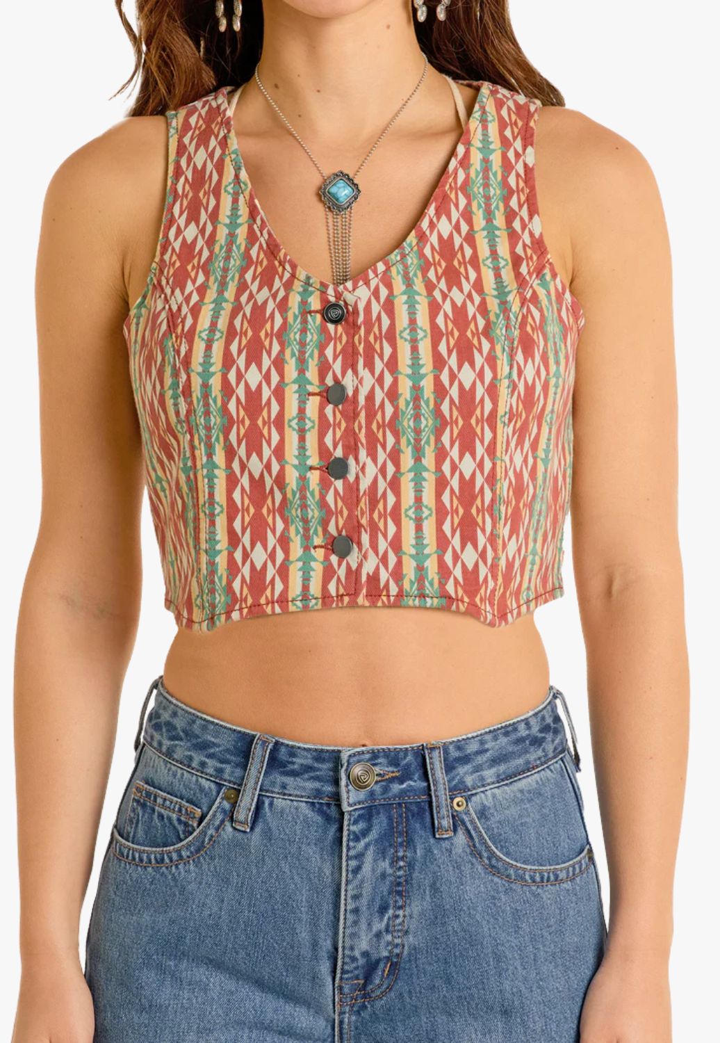 Rock and Roll Womens Aztec Vest