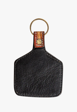 Myra Rising Sunflower Hand-Tooled Key Fob