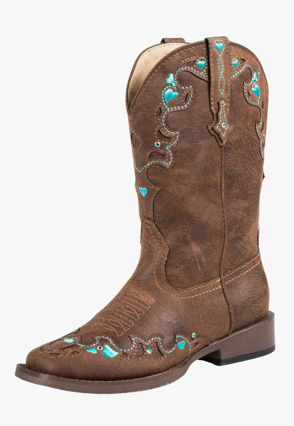 Roper Little Kids Heart Top Boot- W. Titley & Co