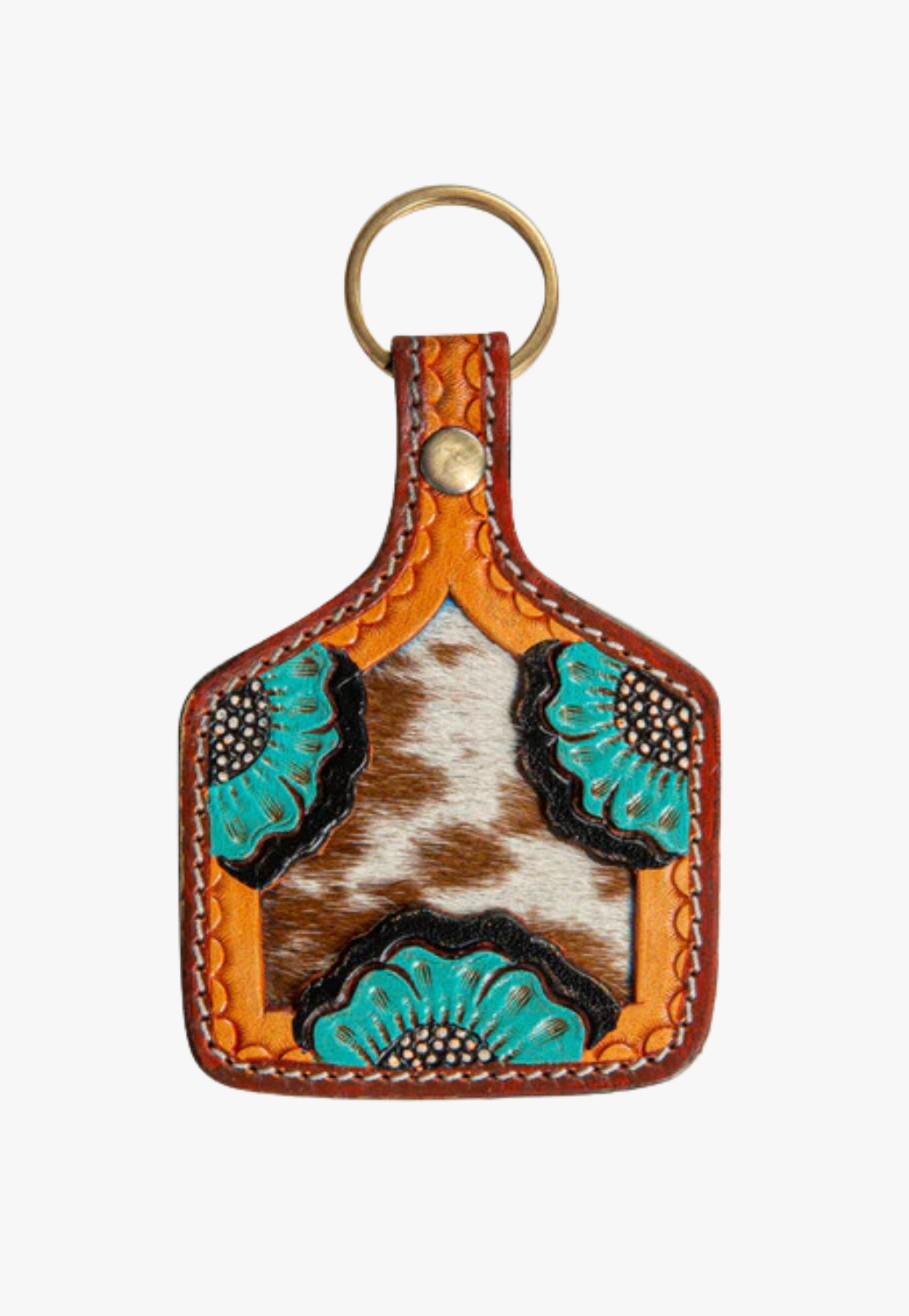 Myra Glory of the Morning Hand-Tooled Key Fob