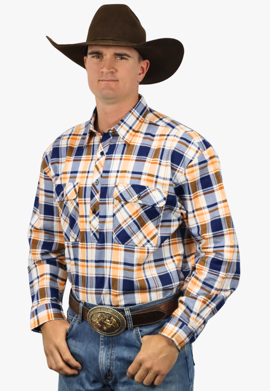 Pilbara Mens Closed Front Flannelette Shirt