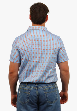 Rock & Roll Mens Geo Button Down Polo