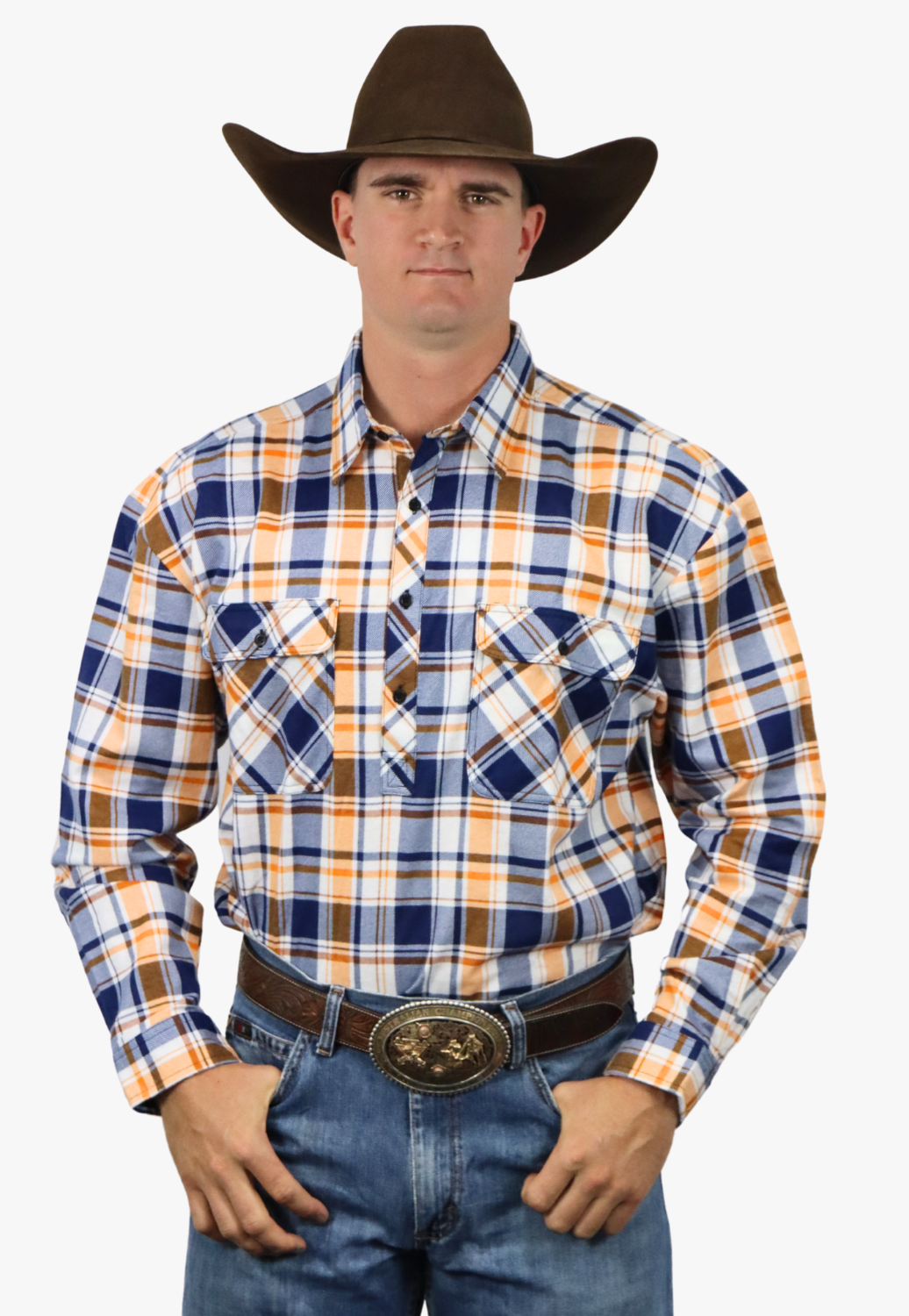 Pilbara Mens Closed Front Flannelette Shirt