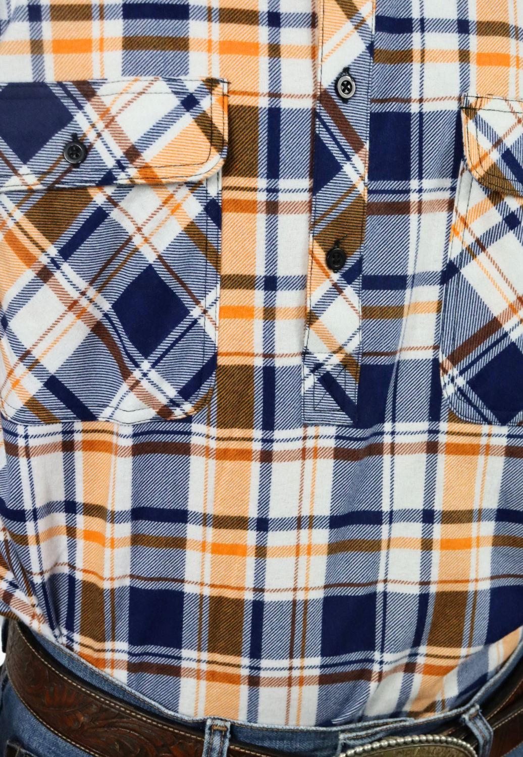 Pilbara Mens Closed Front Flannelette Shirt