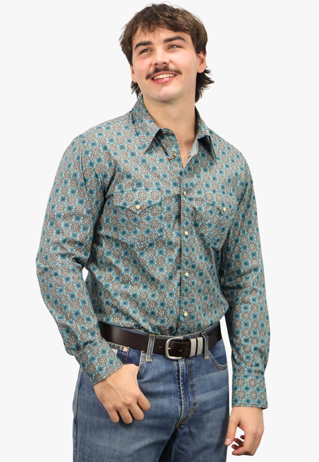 Rock and Roll Mens Woven Long Sleeve Shirt
