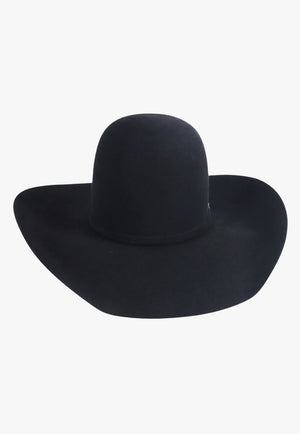American Hat 10X Black Open Crown Hat Self Band