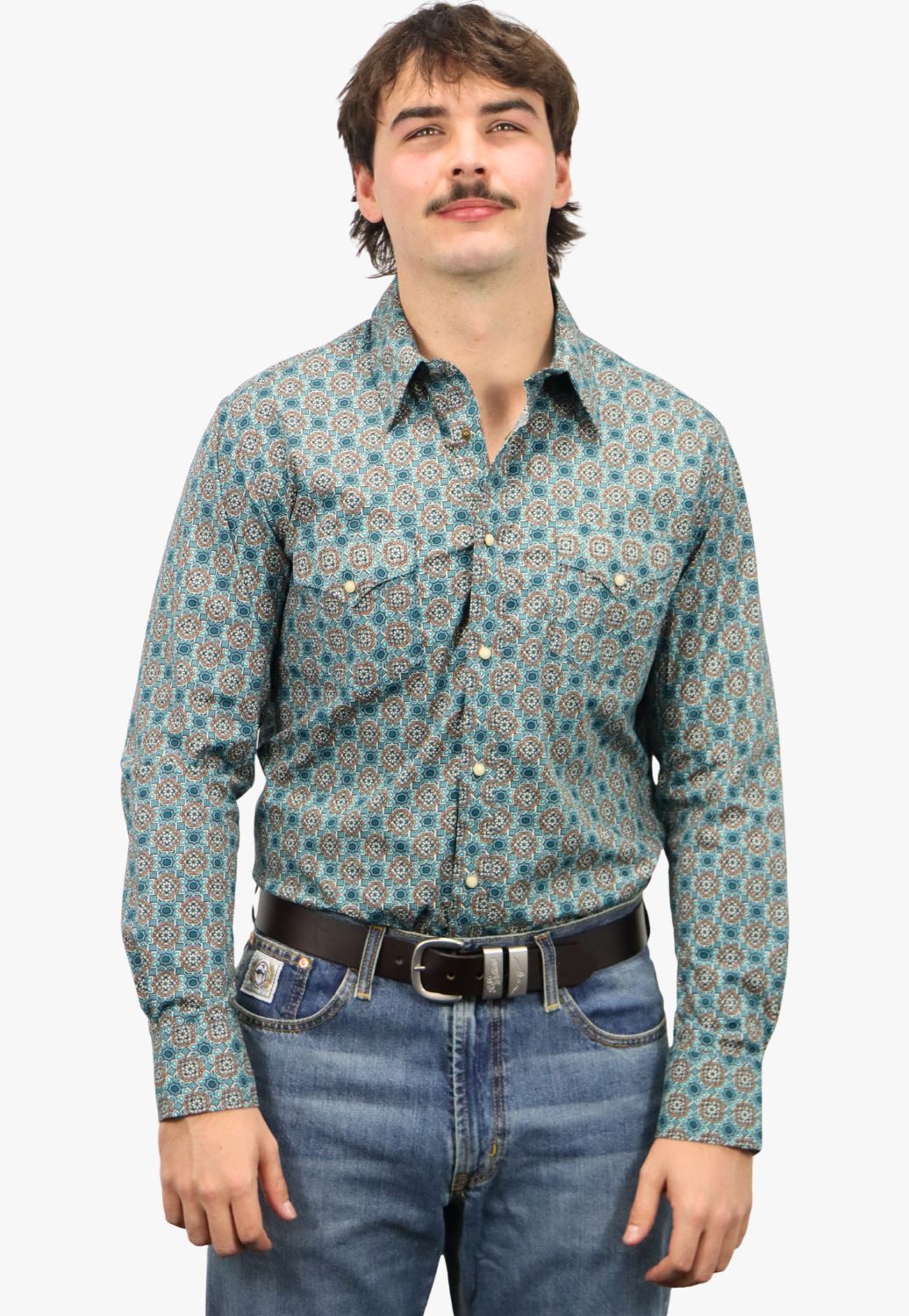 Rock and Roll Mens Woven Long Sleeve Shirt