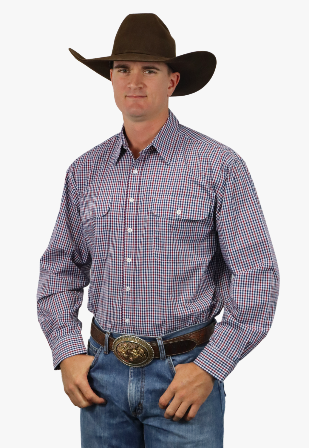 Bisley Mens Countryman Check Long Sleeve Shirt