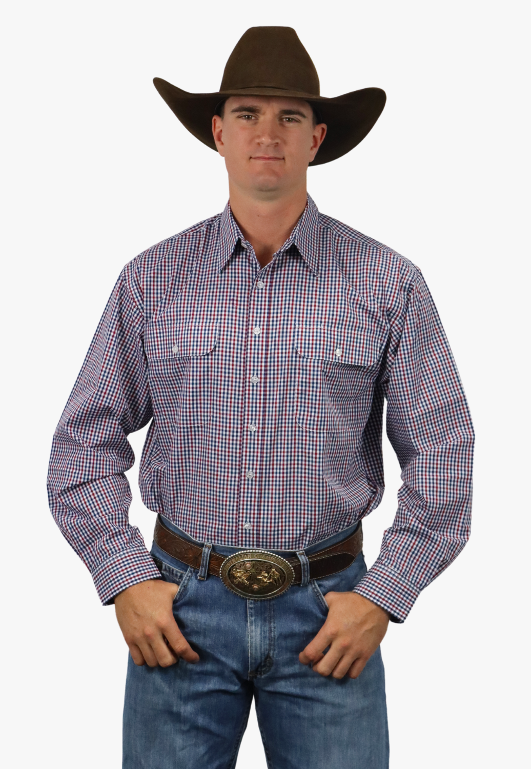 Bisley Mens Countryman Check Long Sleeve Shirt