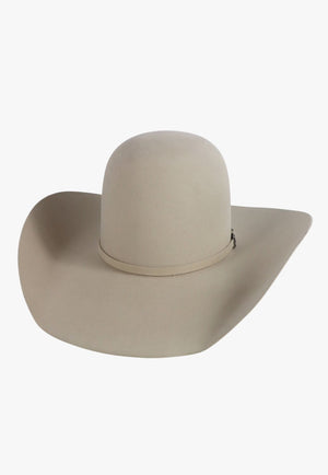 American Hat 10X Silver Belly Open Crown Hat Self Band