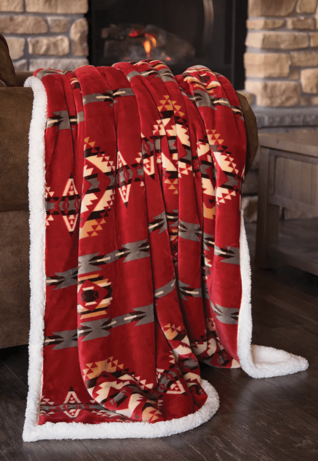 Carstens Red Southwest Throw