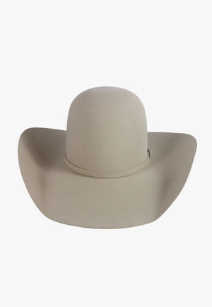 American Hat 10X Silver Belly Open Crown Hat Self Band