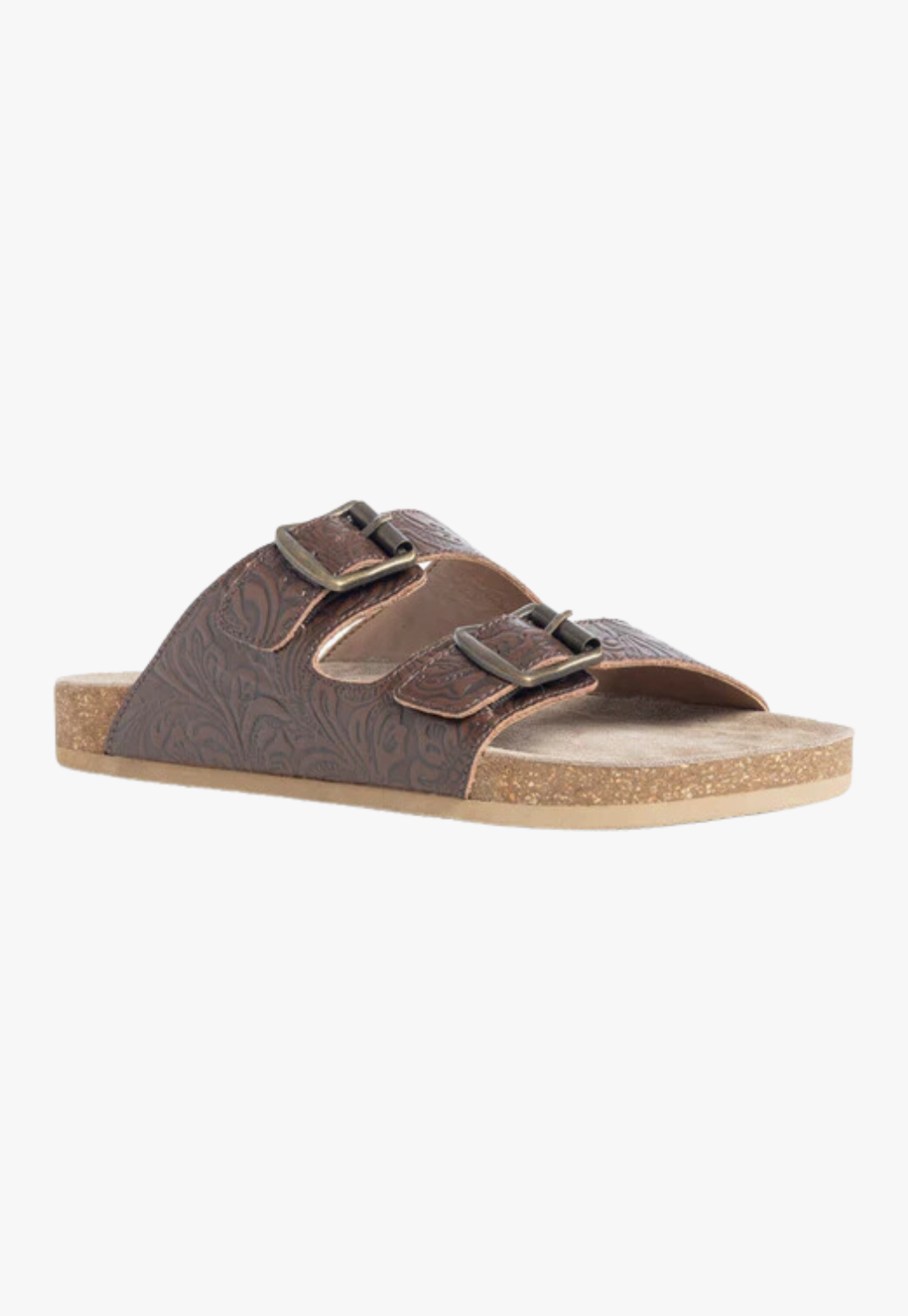 Myra Cedarstone Embossed Leather Sandals