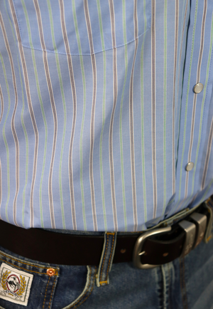 Panhandle Mens Stripe Short Sleeve Shirt