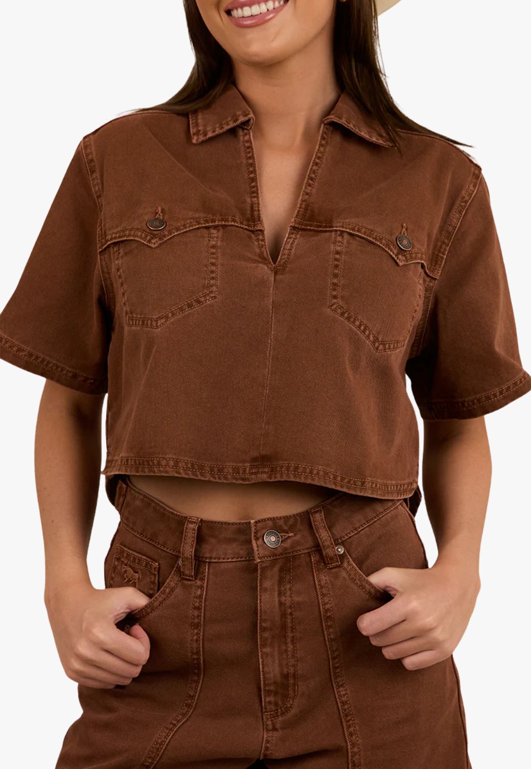 Ringers Western Womens Iris Denim Top