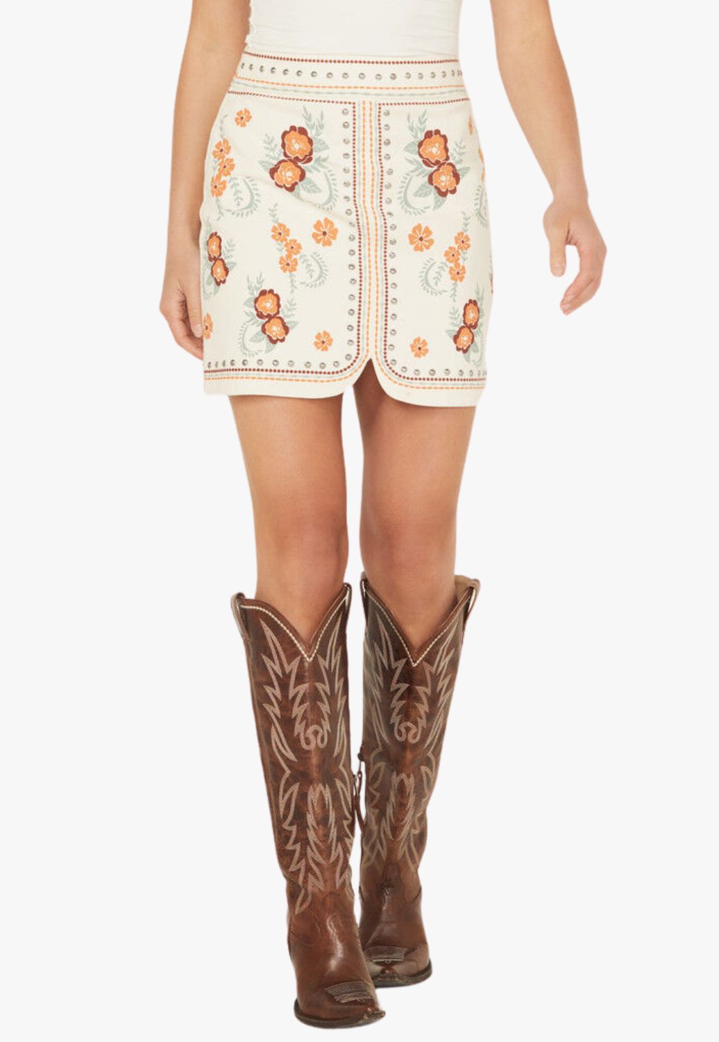 Rock and Roll Womens Floral Print Skirt