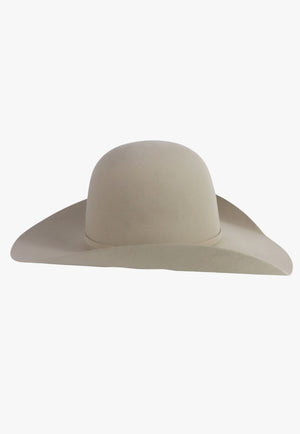 American Hat 10X Silver Belly Open Crown Hat Self Band