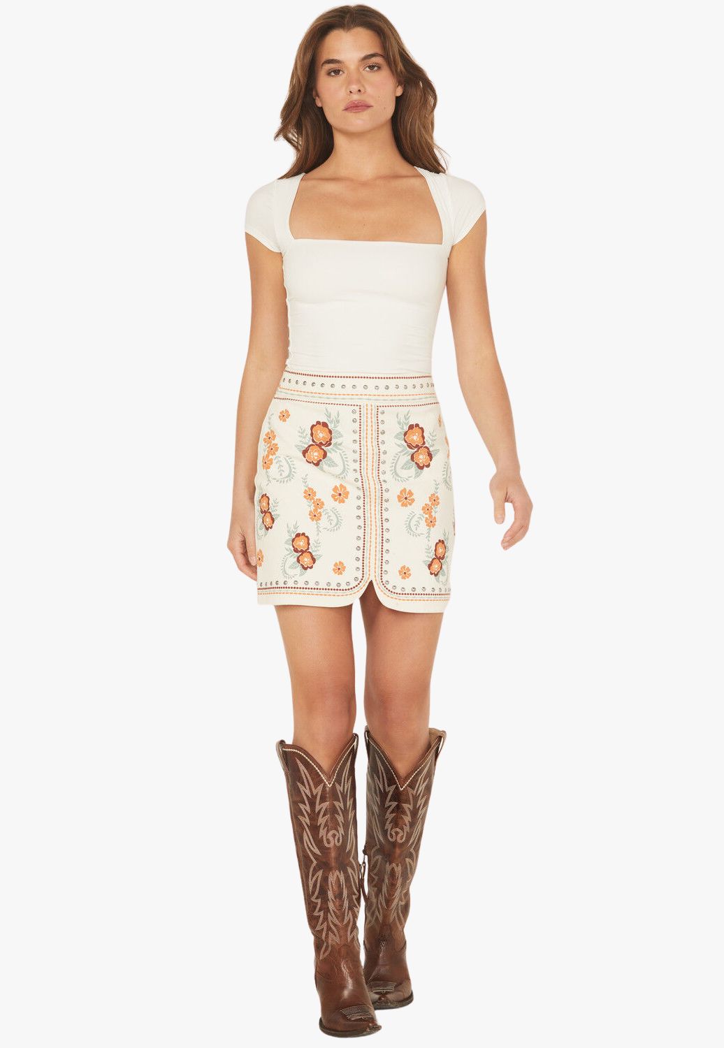 Rock and Roll Womens Floral Print Skirt