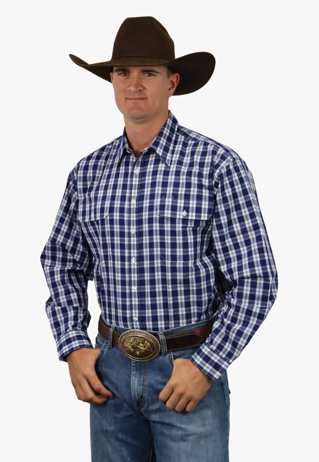 Bisley Mens Countryman Check Long Sleeve Shirt