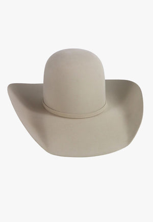 American Hat 10X Silver Belly Open Crown Hat Self Band
