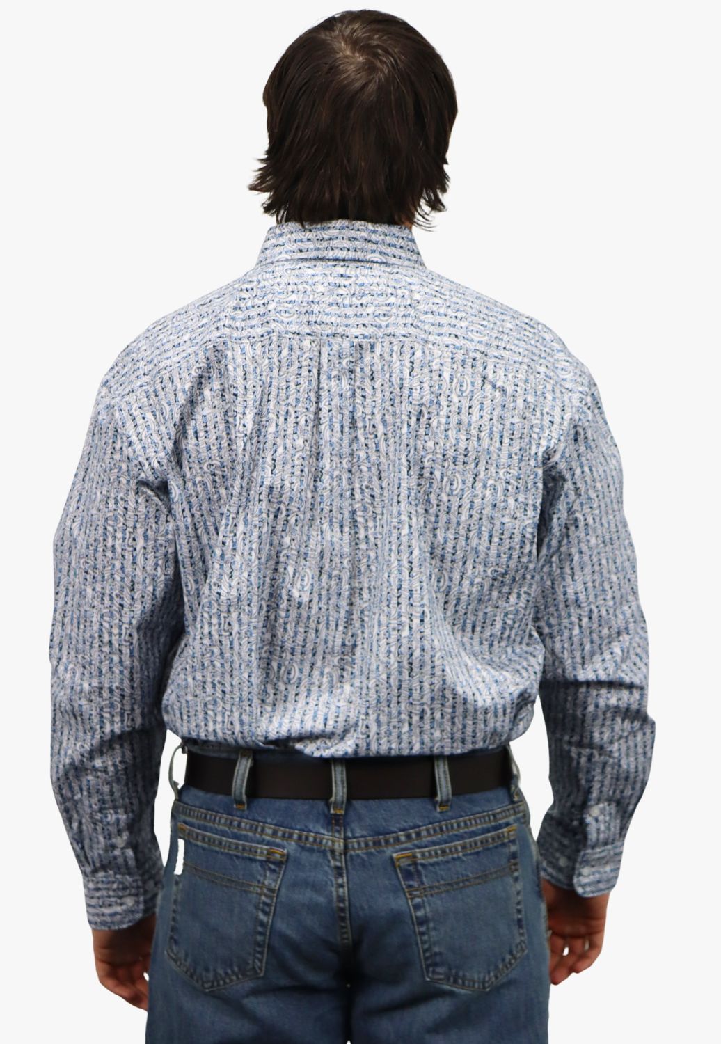 Panhandle Mens Rough Stock Paisley Long Sleeve Shirt