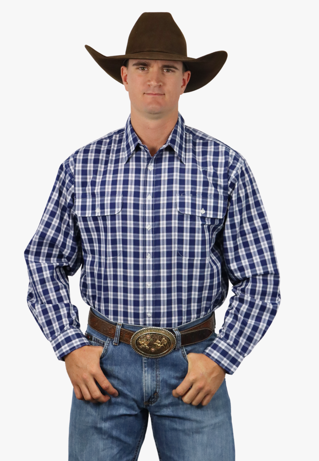 Bisley Mens Countryman Check Long Sleeve Shirt