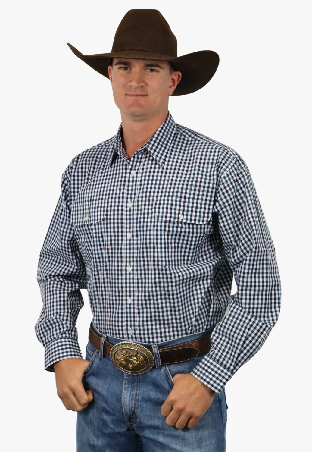 Bisley Mens Countryman Check Long Sleeve Shirt