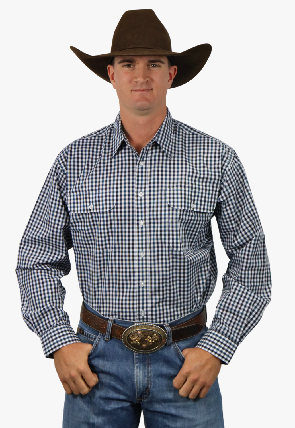 Bisley Mens Countryman Check Long Sleeve Shirt