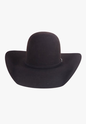 American Hat 10X Black Cherry Open Crown Hat Self Band