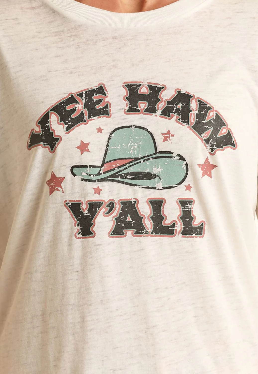 Rock & Roll Womens Crew Neck Graphic Tee