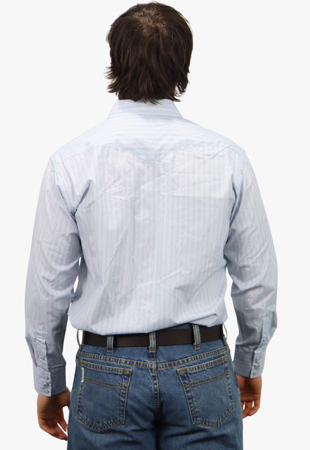 Panhandle Mens Satin Dobby Long Sleeve Shirt