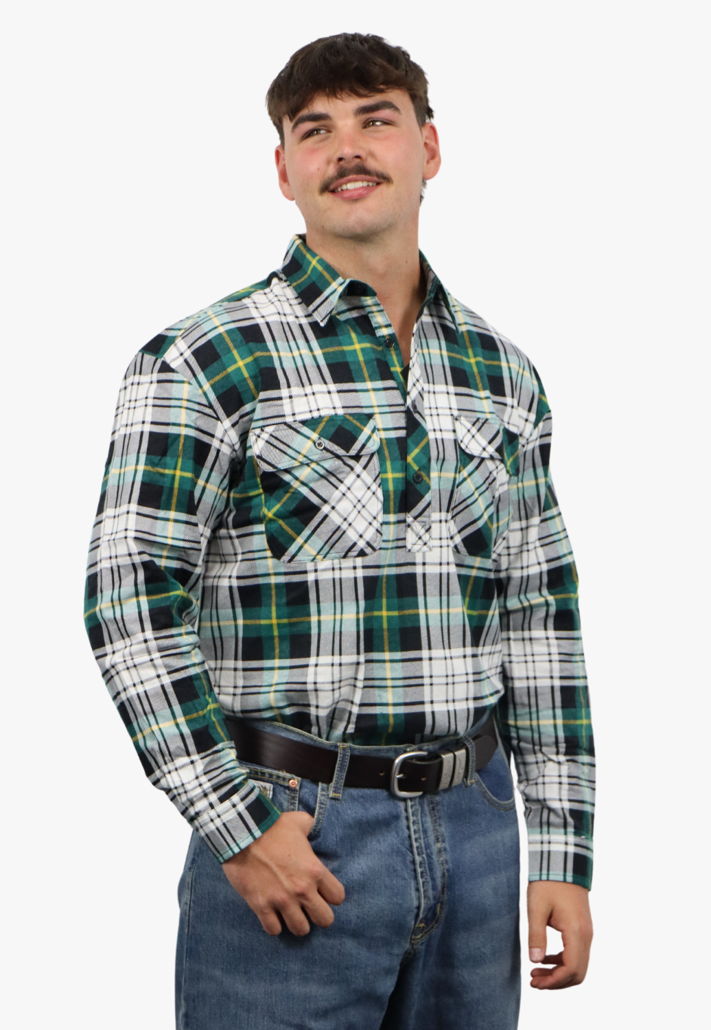 Pilbara Mens Closed Front Flannelette Shirt