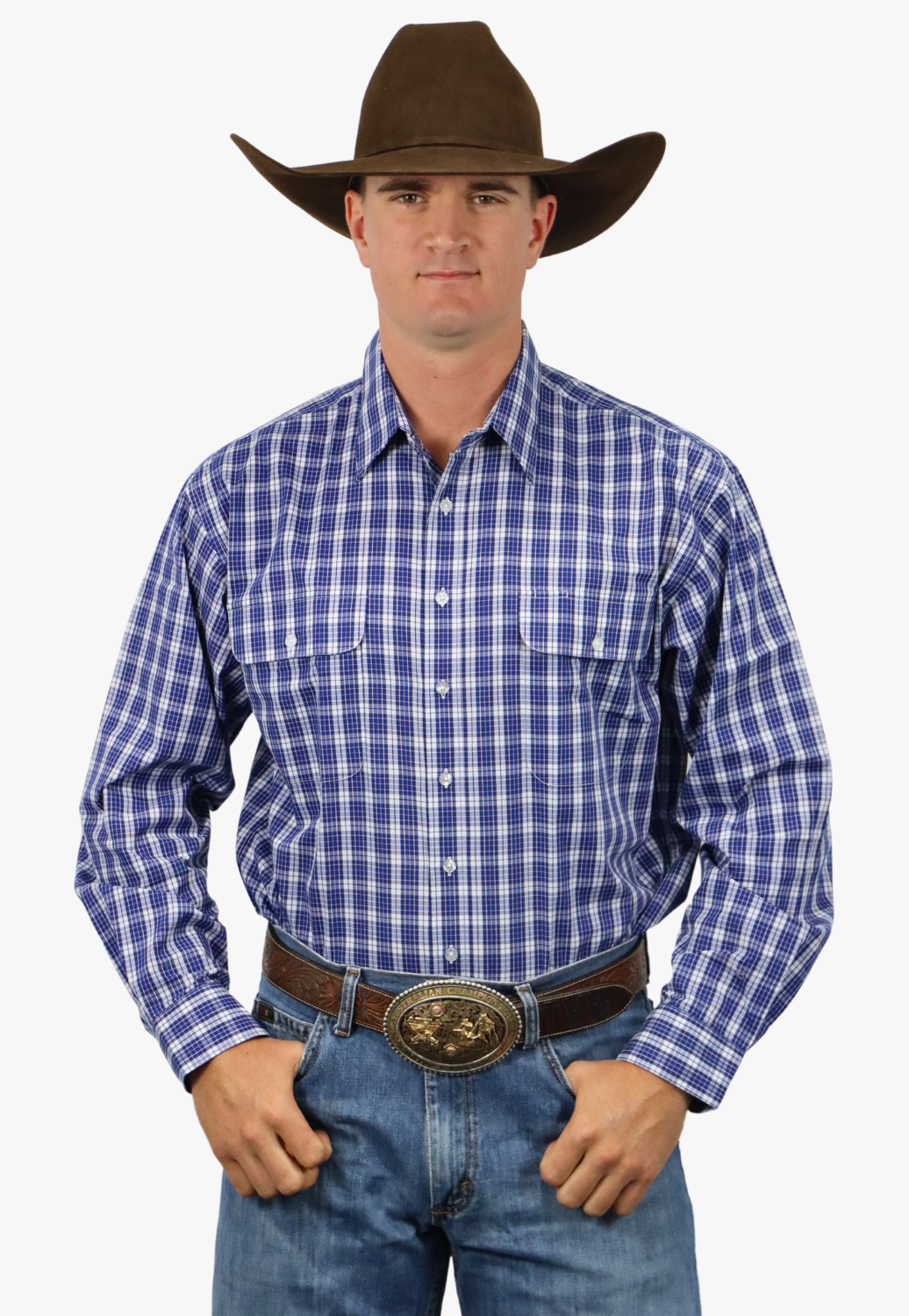 Bisley Mens Countryman Check Long Sleeve Shirt