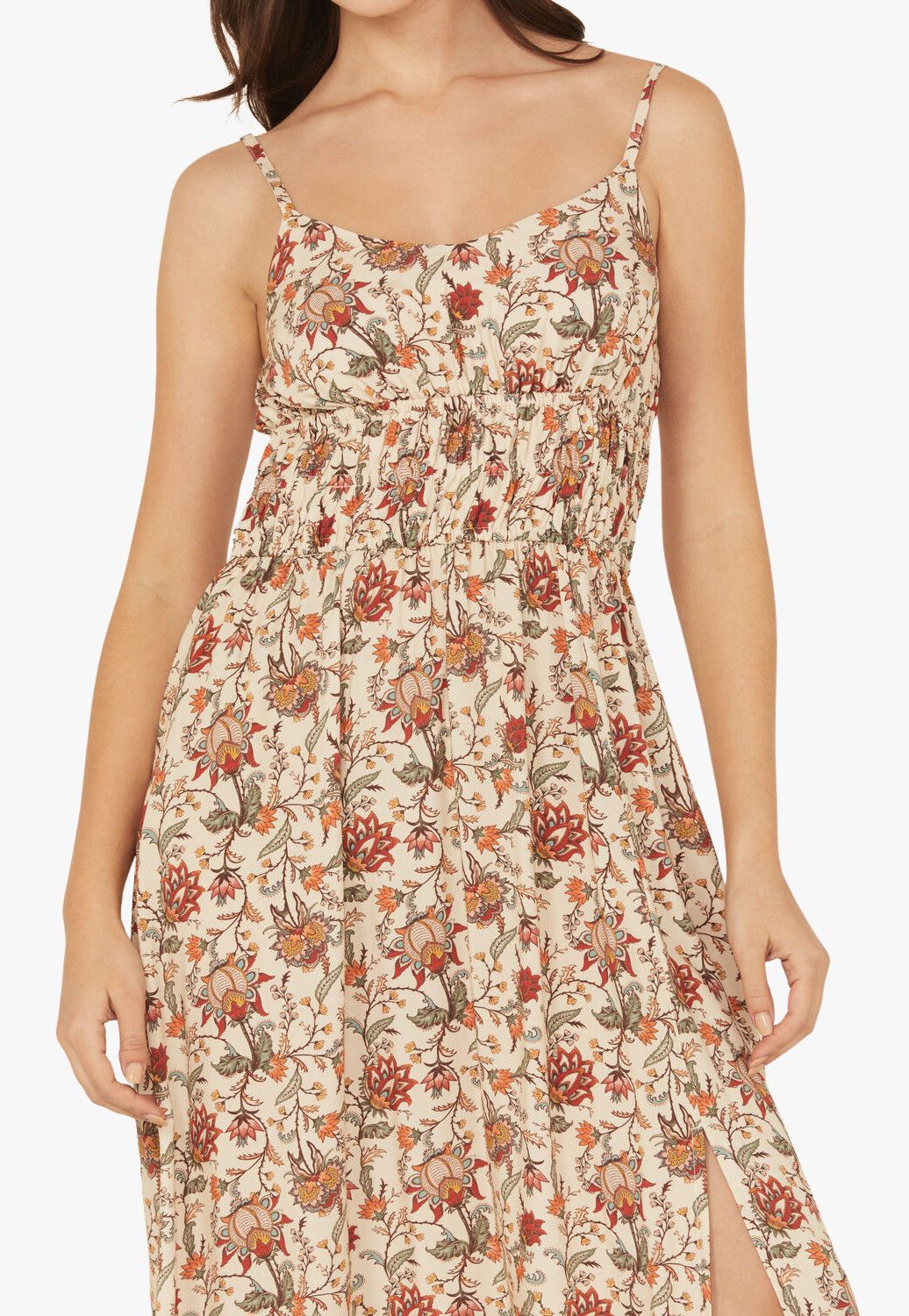 Rock and Roll Womens Floral Print Midi Dress