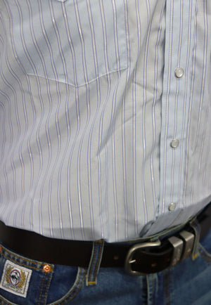 Panhandle Mens Satin Dobby Long Sleeve Shirt