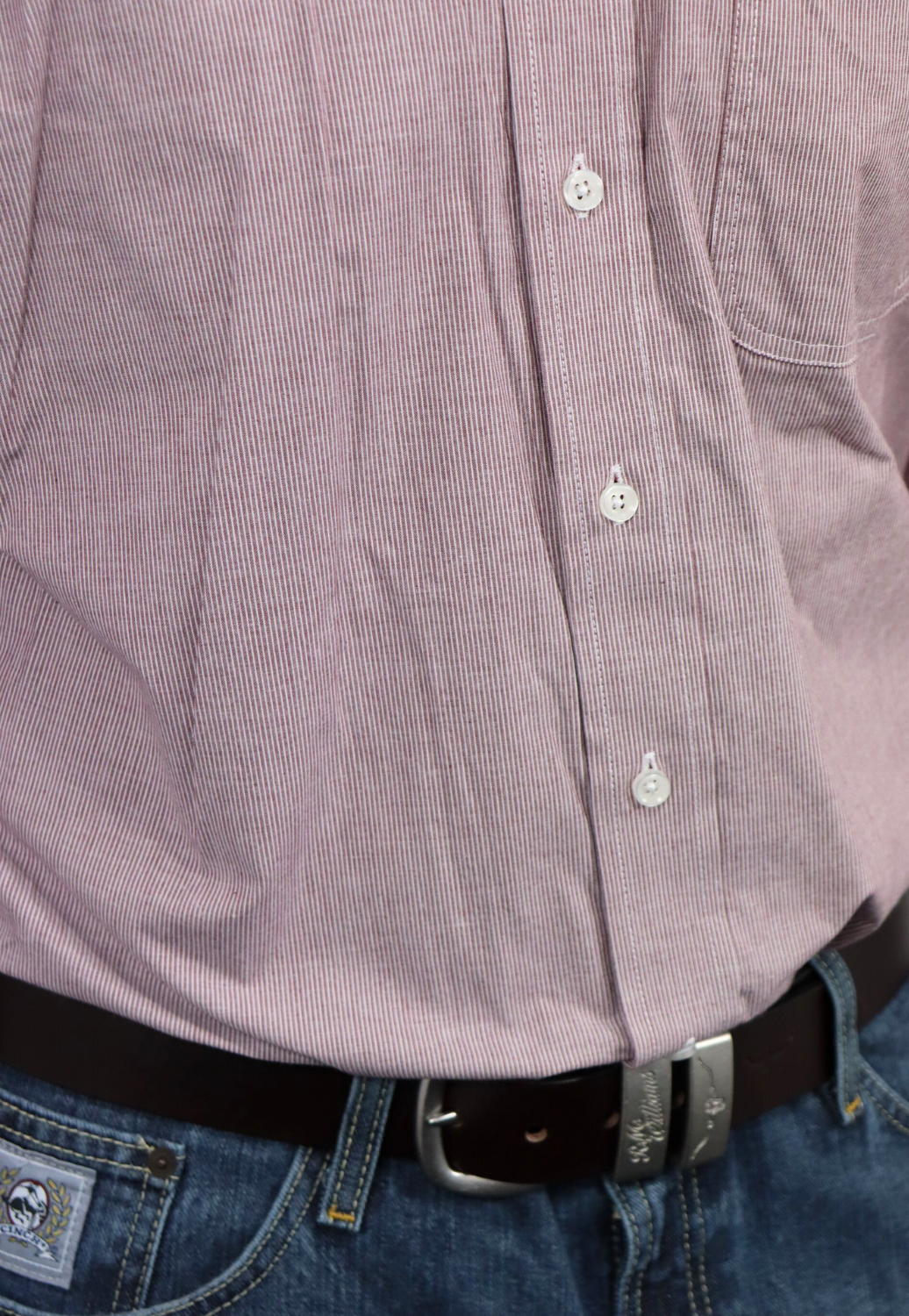 Rough Stock Mens Plaid Button Down Long Sleeve Shirt