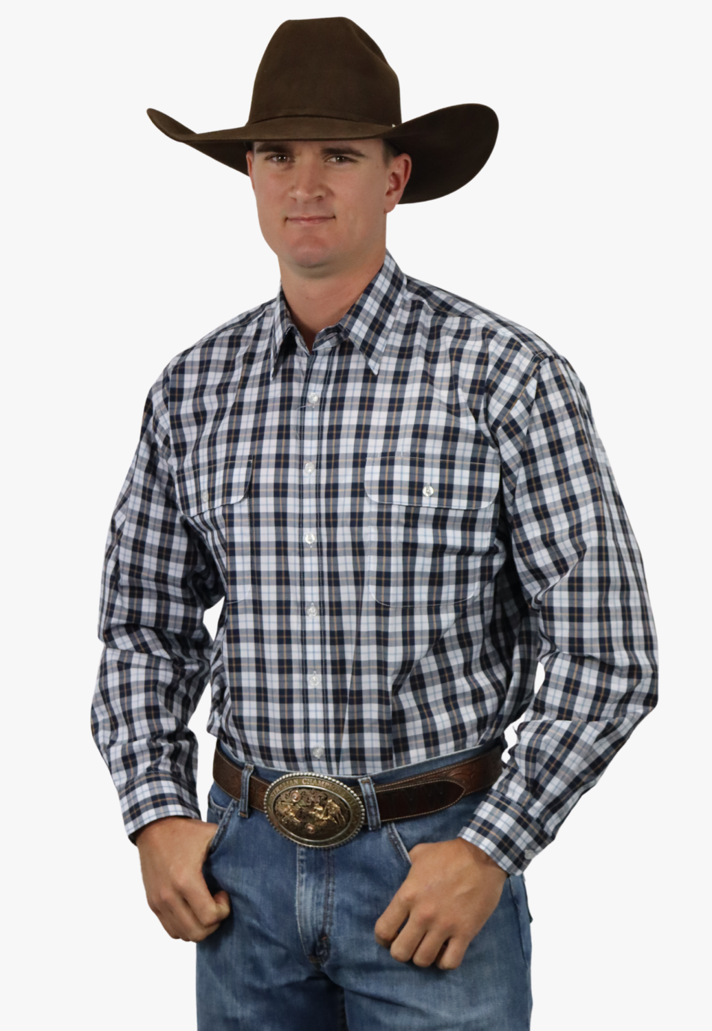 Bisley Mens Countryman Check Long Sleeve Shirt