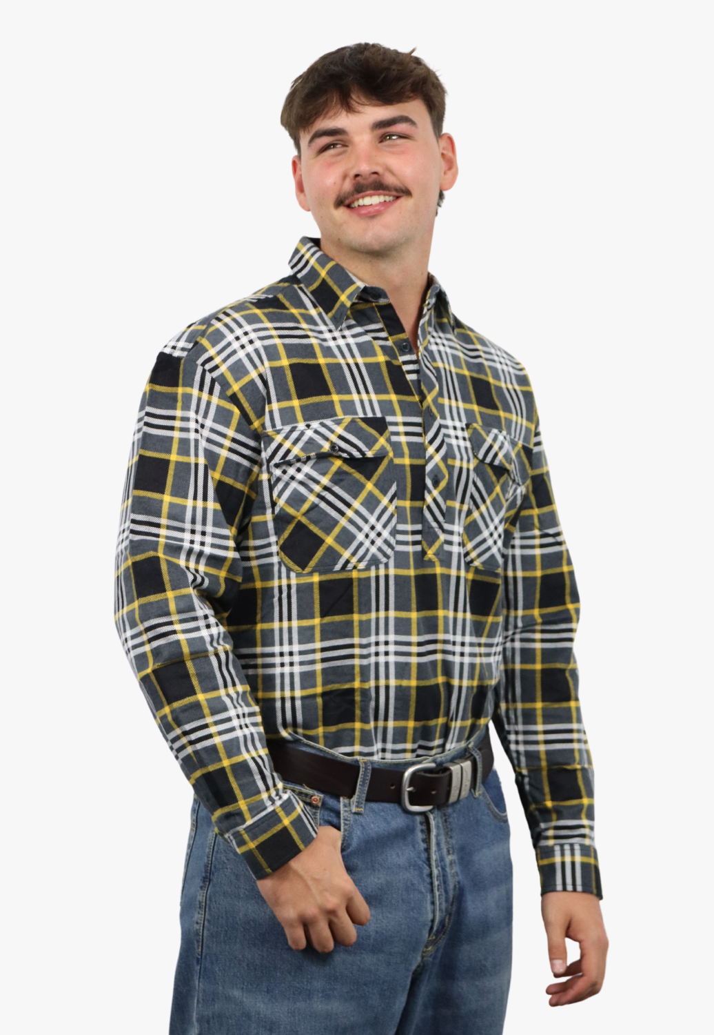 Pilbara Mens Closed Front Flannelette Shirt