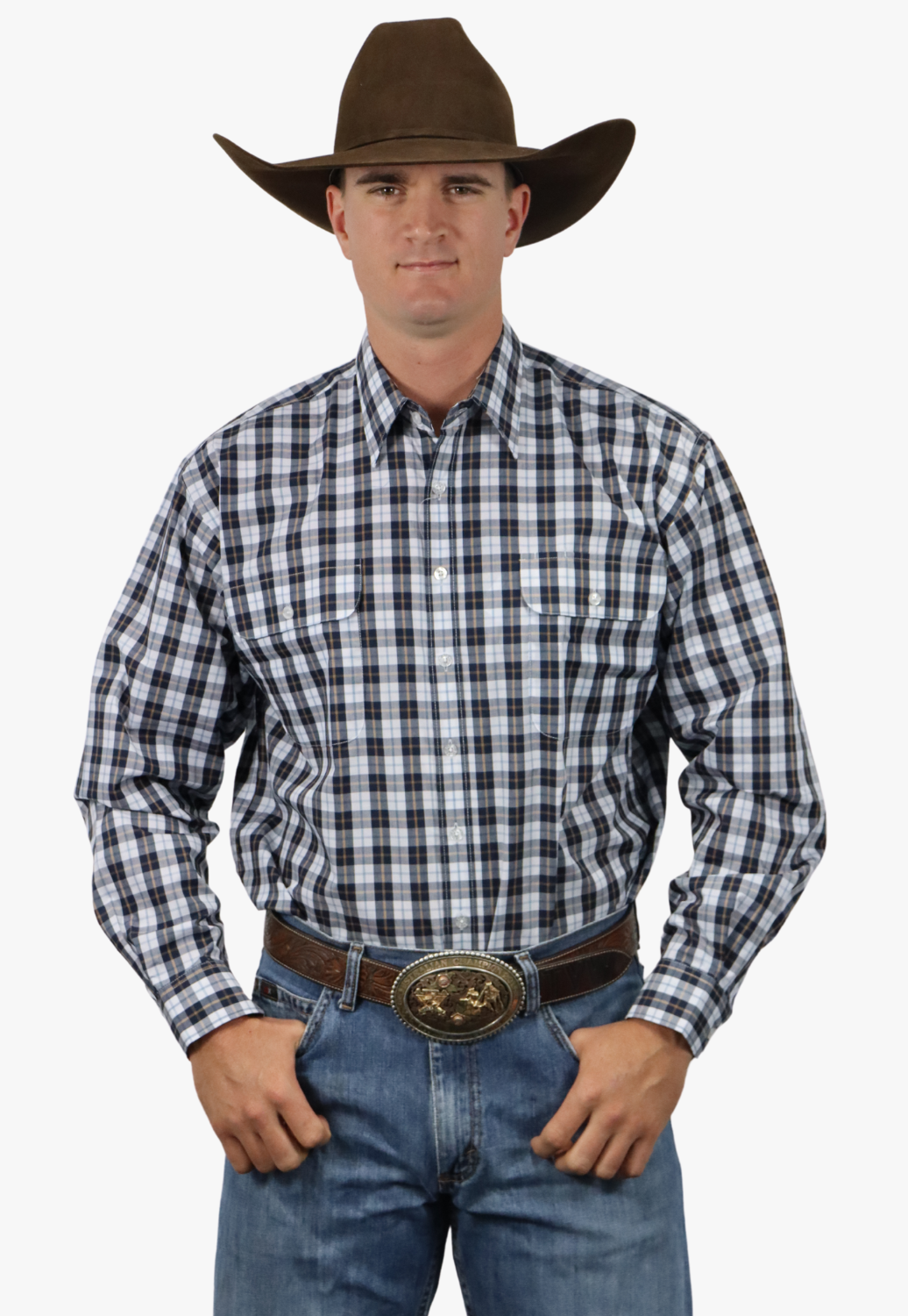 Bisley Mens Countryman Check Long Sleeve Shirt