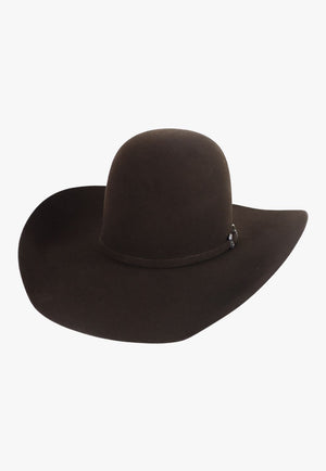 American Hat 10X Chocolate Open Crown Hat Self Band