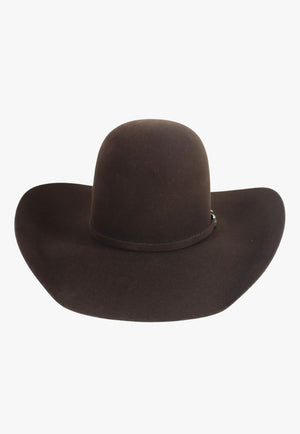 American Hat 10X Chocolate Open Crown Hat Self Band