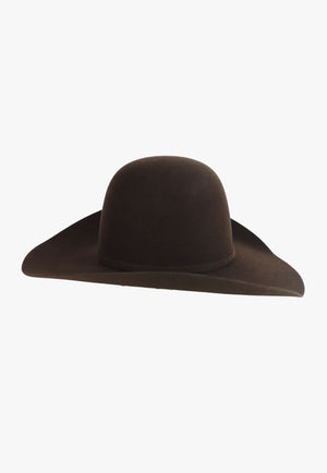 American Hat 10X Chocolate Open Crown Hat Self Band