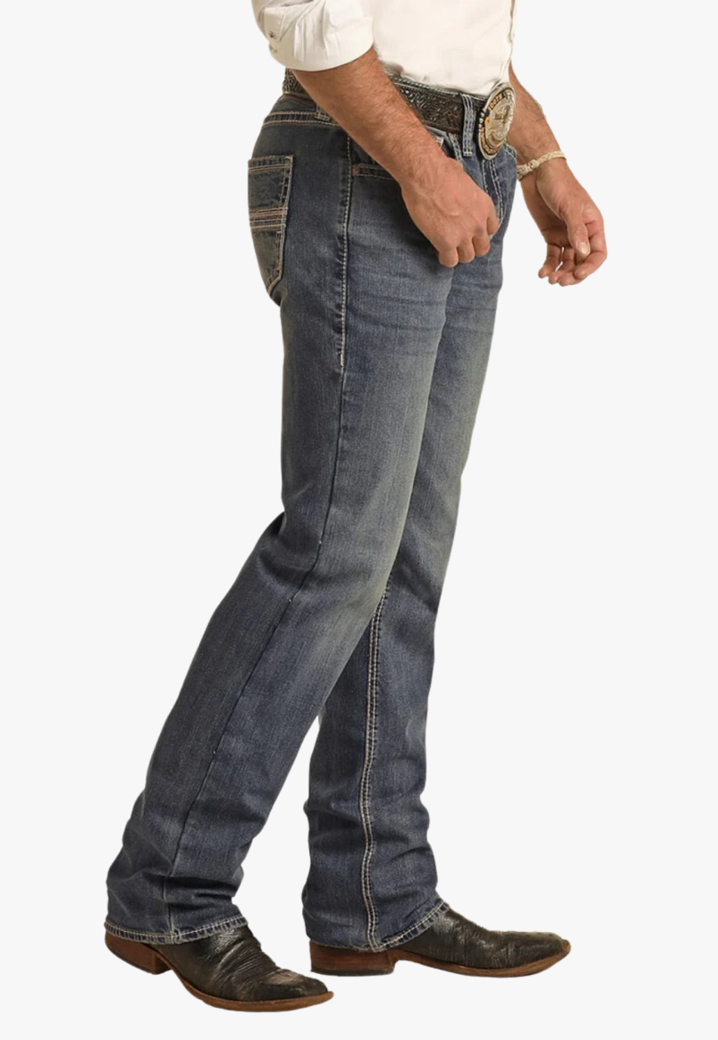 Rock & Roll Mens Pistol Regular Fit Stackable Bootcut Jean