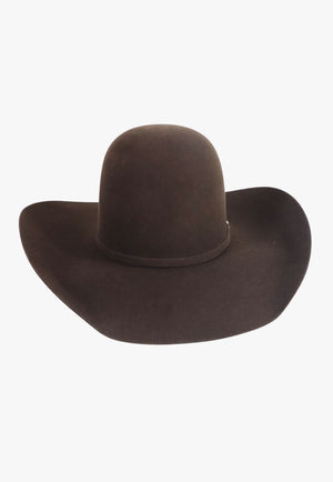 American Hat 10X Chocolate Open Crown Hat Self Band