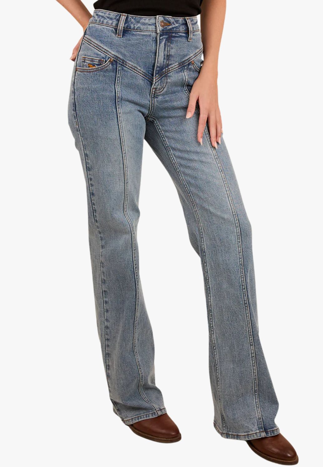 Ringers Western Womens Edith High Rise Boot Cut Jeans